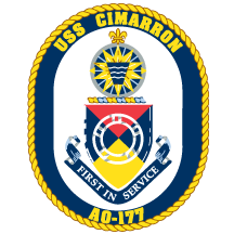 Coat of arms (crest) of the Oiler USS Cimarron (AO-177)