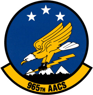 Coat of arms (crest) of the 965th Airborne Air Control Squadron, US Air Force