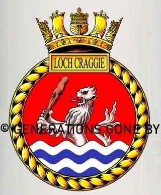 Coat of arms (crest) of the HMS Loch Craggie, Royal Navy