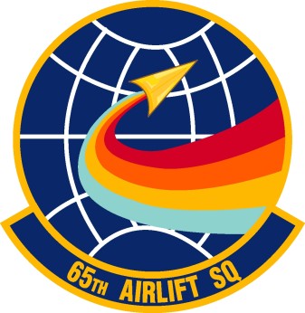 Coat of arms (crest) of the 65th Airlift Squadron, US Air Force