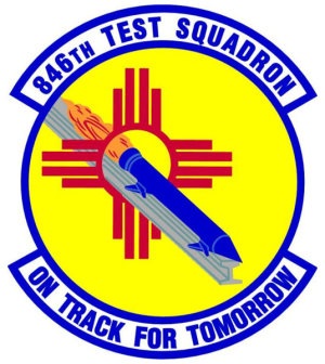 Coat of arms (crest) of the 846th Test Squadron, US Air Force