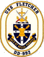 Coat of arms (crest) of the Destroyer USS Fletcher (DD-992)