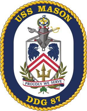 Coat of arms (crest) of the Destroyer USS Mason (DDG-87)