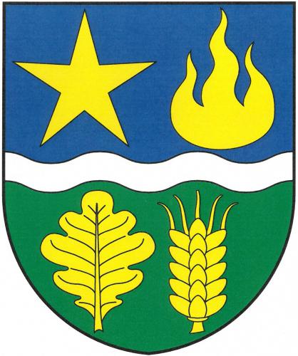 Arms (crest) of Skuhrov (Beroun)
