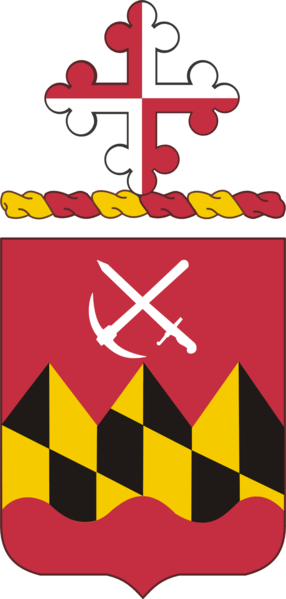 Coat of arms (crest) of 121st Engineer Battalion, Maryland Army National Guard