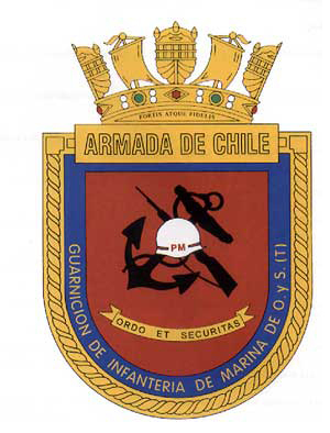Coat of arms (crest) of the Marine Infantry Order and Security Garrison Talcahuano, Chilean Navy