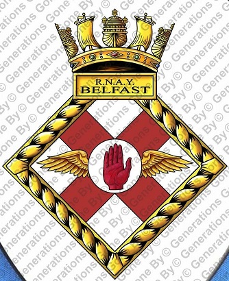 Coat of arms (crest) of the Royal Naval Aircraft Yard Belfast, Royal Navy