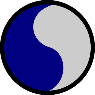 Arms of 29th Infantry Division Blue and Grey , USA