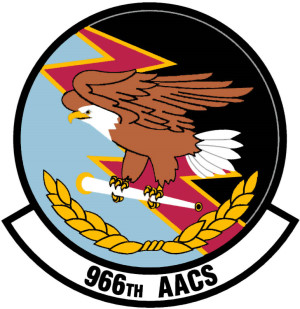 Coat of arms (crest) of the 966th Airborne Air Control Squadron, US Air Force
