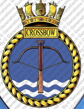 Coat of arms (crest) of the HMS Crossbow, Royal Navy