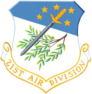Coat of arms (crest) of the 21st Air Division, US Air Force