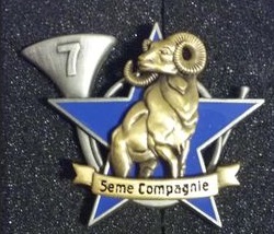 Coat of arms (crest) of the 5th Company, 7th Alpine Chasseurs Battalion, French Army