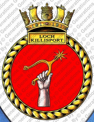 Coat of arms (crest) of the HMS Loch Killisport, Royal Navy