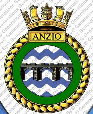 Coat of arms (crest) of the HMS Anzio, Royal Navy
