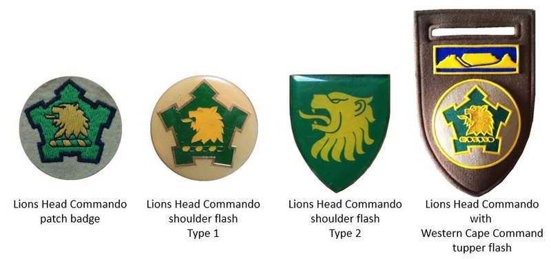 Coat of arms (crest) of the Lions Head Commando, South African Army