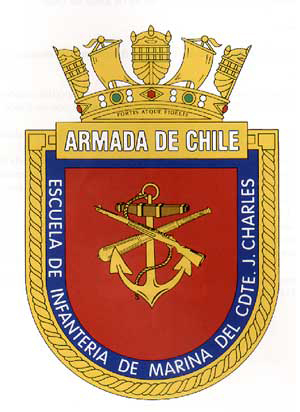 Coat of arms (crest) of the Marine Infantry School Comandante Jaime Charles, Chilean Navy
