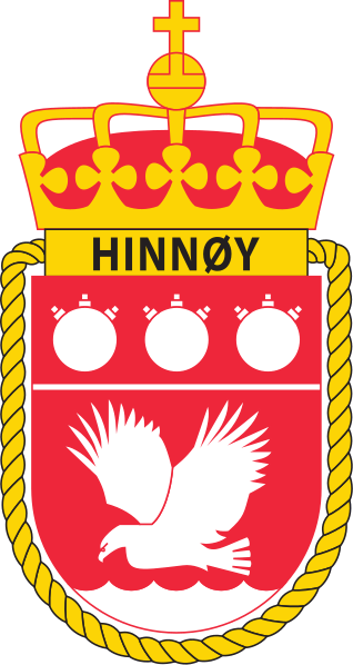 Coat of arms (crest) of Mine Hunter KNM Hinnøy (M343), Norwegian Navy