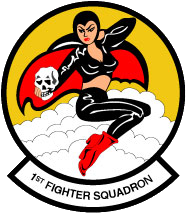 Coat of arms (crest) of the 1st Fighter Squadron, US Air Force