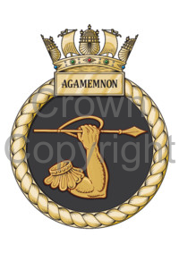 Coat of arms (crest) of the HMS Agamemnon, Royal Navy