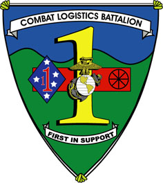 Coat of arms (crest) of the 1st Combat Logistics Battalion, USMC