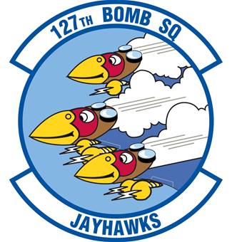 Coat of arms (crest) of the 127th Bombardment Squadron, US Air Force