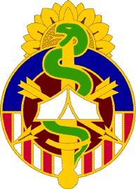 Coat of arms (crest) of the MEDDAC Fort Riley, US Army