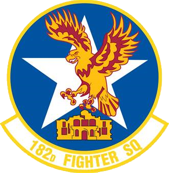 Coat of arms (crest) of the 182nd Fighter Squadron, Texas Air National Guard