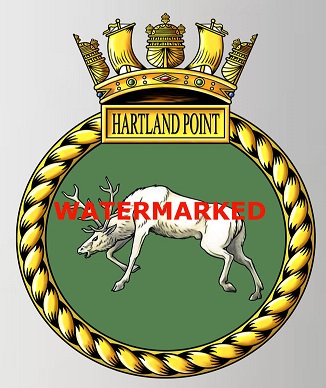Coat of arms (crest) of the HMS Hartland Point, Royal Navy