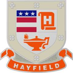 Coat of arms (crest) of Hayfield Secondary School Junior Reserve Officer Training Corps, US Army