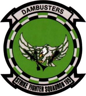 Coat of arms (crest) of the VFA-195 Dambusters, US Navy