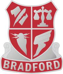 Coat of arms (crest) of Bradford High School Junior Reserve Officer Training Corps, US Army