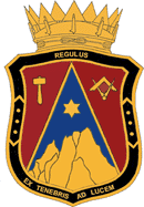 Coat of arms (crest) of Lodge of St John no 16 Regulus (Norwegian Order of Freemasons)