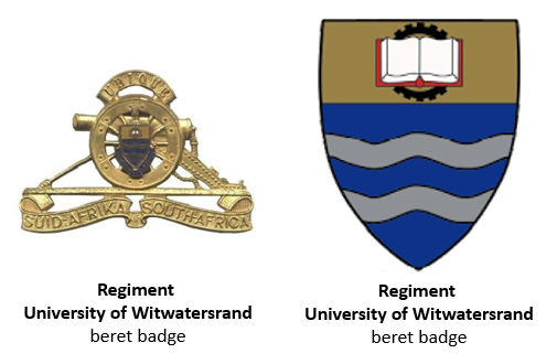Coat of arms (crest) of the Regiment University of Witwatersrand, South African Army