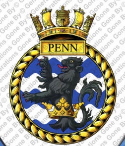 Coat of arms (crest) of the HMS Penn, Royal Navy