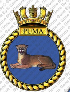 Coat of arms (crest) of the HMS Puma, Royal Navy