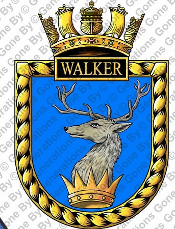 Coat of arms (crest) of the HMS Walker, Royal Navy