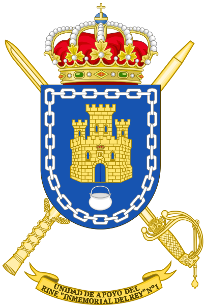 File:Support Unit of Infantry Regiment Inmemorial del Rey No 1, Spanish Army.png