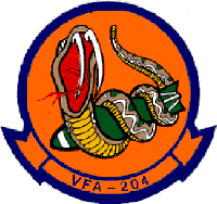 Coat of arms (crest) of the VFA-204 River Rattlers, US Navy