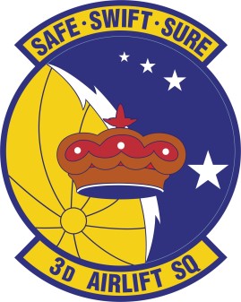 Coat of arms (crest) of the 3rd Airlift Squadron, US Air Force