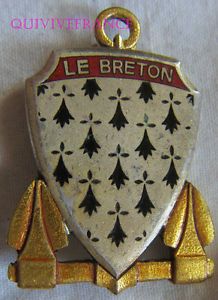 Coat of arms (crest) of the Frigate Le Breton (F772), French Navy
