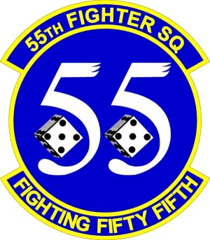 Coat of arms (crest) of the 55th Fighter Squadron, US Air Force