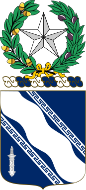 Coat of arms (crest) of the 144th Infantry Regiment, Texas Army National Guard