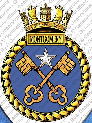 Coat of arms (crest) of the HMS Montgomery, Royal Navy
