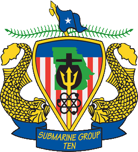 Coat of arms (crest) of the Submarine Group 10, US Navy