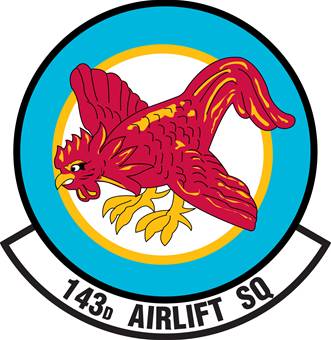 Coat of arms (crest) of the 143rd Airlift Squadron, Rhode Island Air National Guard