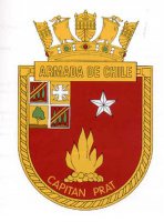 Coat of arms (crest) of the Frigate Capitán Prat (FF-11), Chilean Navy