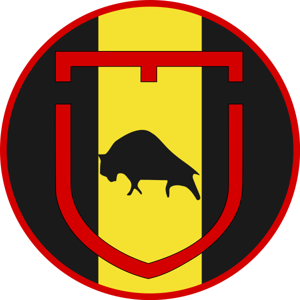 Emblem (crest) of the 1st Armoured Engineer Company, I Armoured Engineer Battalion, The Engineer Regiment, Danish Army