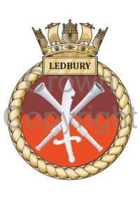 Coat of arms (crest) of the HMS Ledbury, Royal Navy