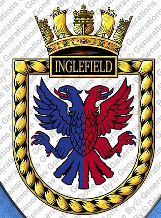 Coat of arms (crest) of the HMS Inglefield, Royal Navy