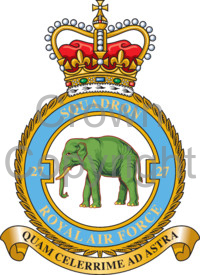 Coat of arms (crest) of No 27 Squadron, Royal Air Force